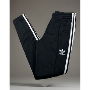 adidas Originals Women XS Superstar Beckenbauer Track Pants Black White 3-Stripe